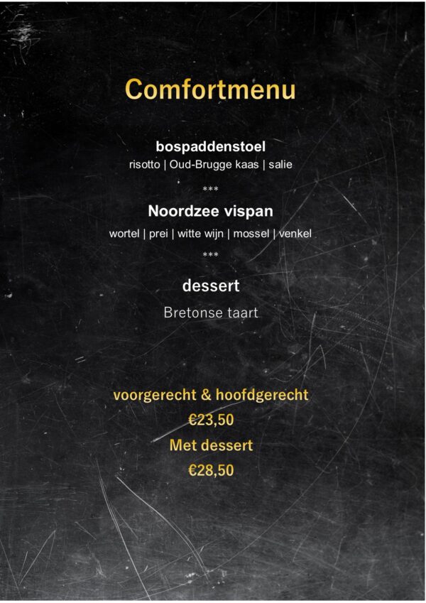 comfort menu herfst